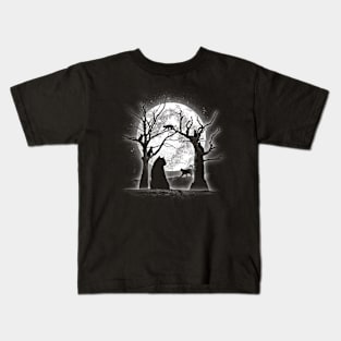 Moonlight Felines Kids T-Shirt